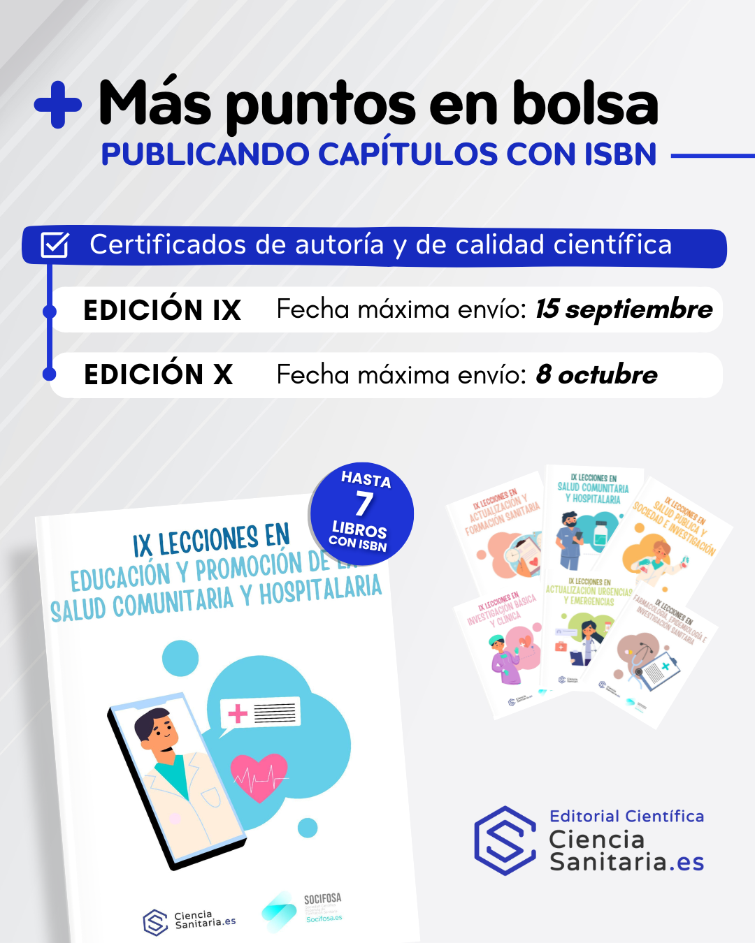 edición de libros IX septiembre y edición de libros X octubre 2026